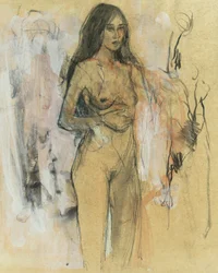 Nude Figure With Long Hair