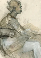 Pensive Woman Sketch