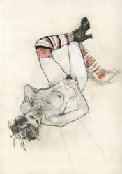 Sensual Figure With Striped Socks
