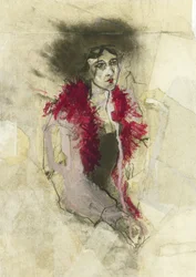 Stylized Figure With Expressive Strokes