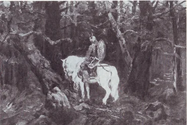 In Thought (A Knight on a Horse Enters a Dense Forest)