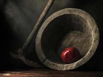 Dark Pomegranate Still Life