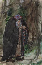 Naina. Costume design for the opera Ruslan and Lyudmila by M. Glinka