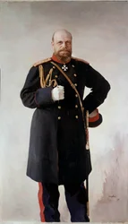 Full-Length Portrait of Alexander III (1845-1895), Emperor of Russia (Painting by Valentin Serov, 1895)