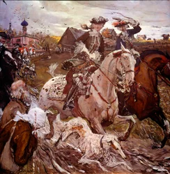 Princess Elisabeth Petrovna and Peter II Hunting