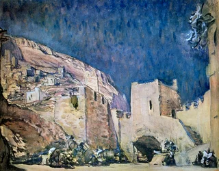 Set design for the Opera Judith by Alexander Serov, 1907