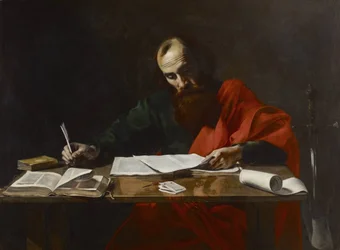 Saint Paul Writing His Epistles