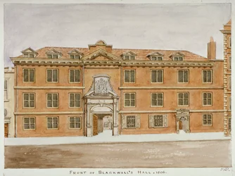 Front view of Blackwell Hall, City of London