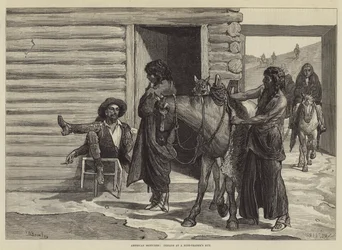 American Sketches, Indians at a Hide-Trader