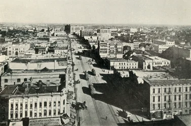 Winnipeg Today, Looking Up Main Street. The Rapid Growth of Modern Canada, c1930