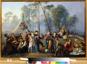 Public Merry Making at Maryina Roshcha in Moscow