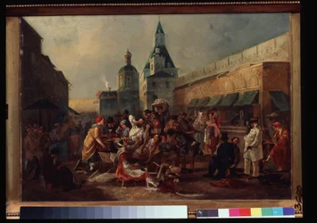 Refreshment Stall Near the Chinese Wall in Moscow