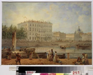 Saint Petersburg. View of the Fontanka River and the Derzhavin House