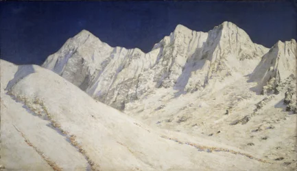 Snow on the Himalayas, India