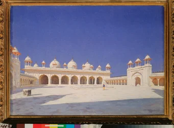 The Pearl Mosque in Red Fort of Agra in India