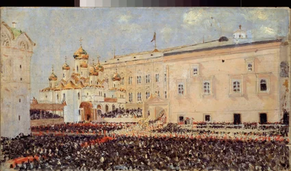 The coronation of Emperor Alexander III (1845-1894) in the Moscow Kremlin on 15 May 1883