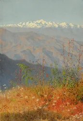 Sunset in the Himalayas