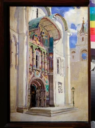 Southern Entrance of the Assumption Cathedral in the Moscow Kremlin