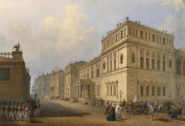View of the New Hermitage Through Millionnaya Street