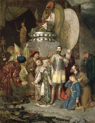 Prince Michael of Chernigov at the camp of Batu Khan