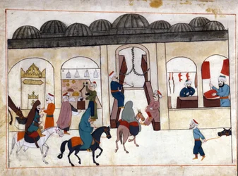 A march from Constantinople. Miniature from 
