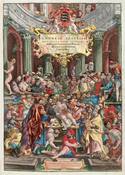 Frontispiece to De Humani Corporis Fabrica Libri Septem by Andreas Vesalius, published by Johannes Oporinus, Basel, June 1543