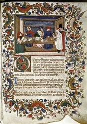 Venetian bankers lending money to friars