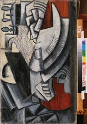 Portrait of the Artist Vladimir Tatlin with a Bandura