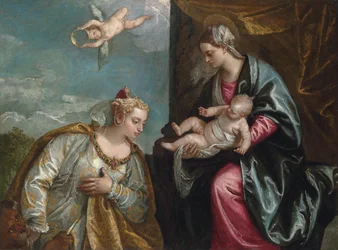 Allegory of the City of Venice Adoring the Madonna and Child