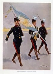 Argentine Army Cadets in practice