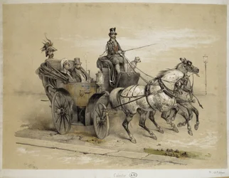 Caleche (Lithography by Adam, c.1840)