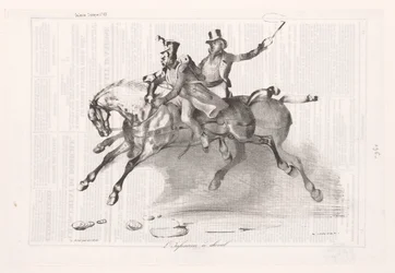Caricature of the Infantry on Horseback