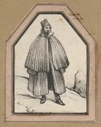 Man Wearing a Cape