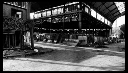 Demolition of the central market in Paris, in August 1971