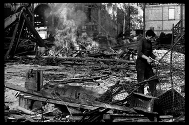 Demolition of the central market in Paris, in August 1971