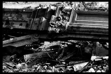 Demolition of the central market in Paris, in August 1971 (b/w photo)