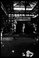 Les Halles de Paris just before the demolition of August 1971 (b/w photo)