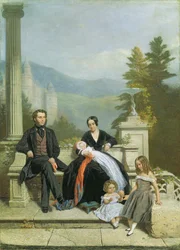 Henry Granville Fitzalan Howard with Minna Lyons and his three elder children