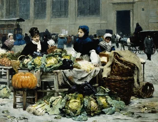 A Vegetable Stand, at Les Halles Centrales, Paris