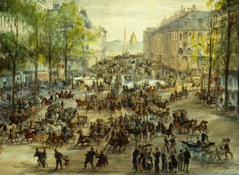 A Busy Boulevard, 1877