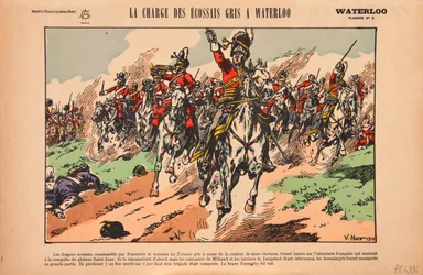 Charge of the Royal Scots Greys at the Battle of Waterloo, c.1920