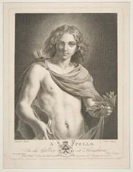 Apollo Wearing a Mantle and Holding a Laurel Branch and Violin