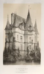 Picturesque Architecture or Monuments of the 15th and 16th Centuries: Castles of France of the 15th and 16th Centuries: Pl. 67, Le Chastenet-Neuf (Saone et Loire)