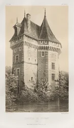 Picturesque Architecture or Monuments of the 15th and 16th Centuries: Castles of France of the 15th and 16th Centuries: Pl. 91, Château de Tévray (Eure)