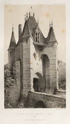 Picturesque Architecture or Monuments of the 15th and 16th Centuries: Castles of France of the 15th and 16th Centuries: Pl. 95, Gate of Villeneuve-Le-Roi (Yonne)