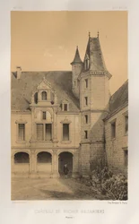 Picturesque Architecture or Monuments of the 15th and 16th Centuries: Castles of France of the 15th and 16th Centuries: Pl. 36, Castle of Rocher Mezangers (Mayenne)
