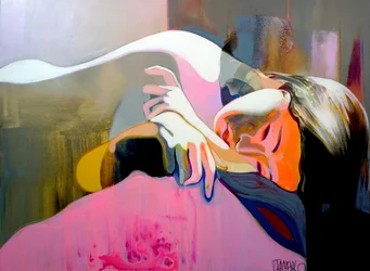 Abstract Pensive Woman