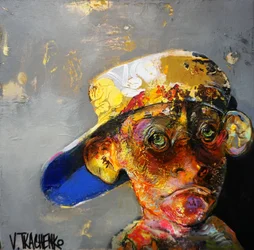 Colorful Monkey Wearing Cap