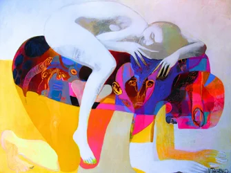 Contemplative Abstract Figures