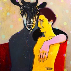 Couple with Horned Figure